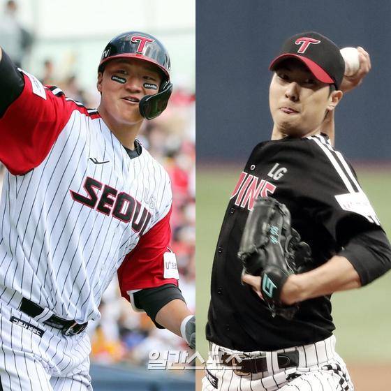 상무 입대를 철회한 LG 이재원(왼쪽)과 이정용. IS 포토