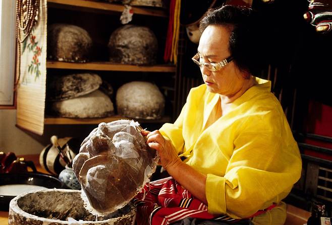 강령탈춤 탈 만들기