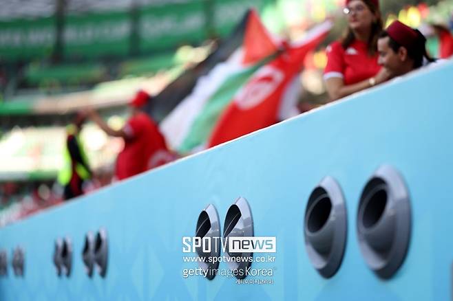 ▲ 경기장 내 설치된 에어컨.