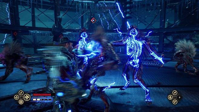 근접 액션이 기본에 가깝다.