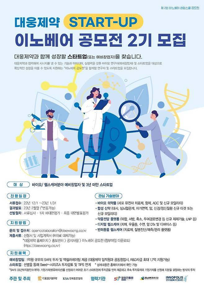 대웅제약 '이노베어 공모전' 2기 포스터
