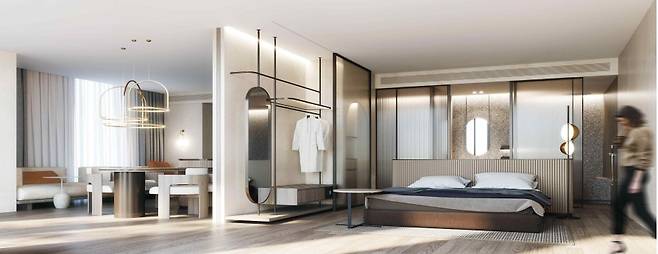 육군의 4성급 호텔 '로카우스'(ROKAUS) 객실 예상도.(군 제공)