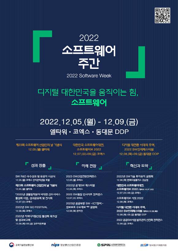 '2022 소프트웨어 주간' 행사 포스터 이미지. [사진=과기정통부]