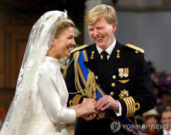 막시마와 네덜란드 빌럼-알렉산더르 왕세자의 결혼 [EPA 연합뉴스 자료사진. 재판매 및 DB 금지]