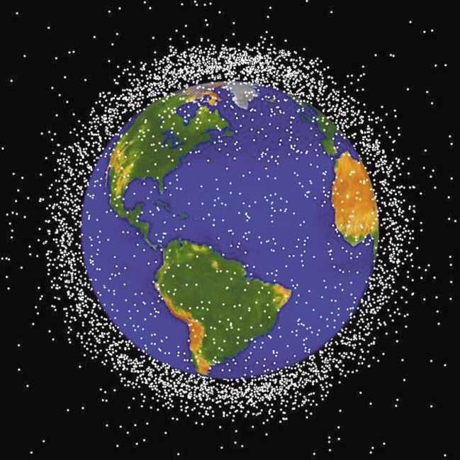 지구를 둘러싼 우주 쓰레기 그래픽[NASA 홈페이지]
