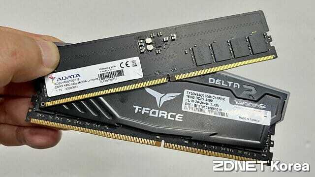 데스크톱 PC용 DDR4/DDR5 메모리 모듈. (사진=지디넷코리아)