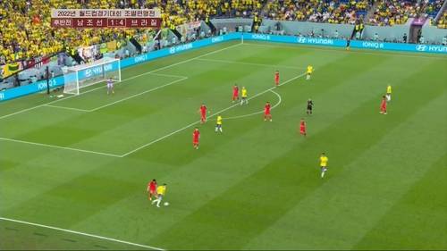 북한TV, 카타르 월드컵 한국-브라질전 중계 (서울=연합뉴스) 북한 조선중앙TV는 5일(현지시간) 카타르 도하 스타디움 974에서 열린 2022 카타르 월드컵 16강 한국 대 브라질전을 7일 밤 녹화 중계했다. 사진은 현대자동차 광고가 모자이크 처리 없이 그대로 방영되는 모습. [조선중앙TV 화면] 2022.12.7 [국내에서만 사용가능. 재배포 금지. For Use Only in the Republic of Korea. No Redistribution]