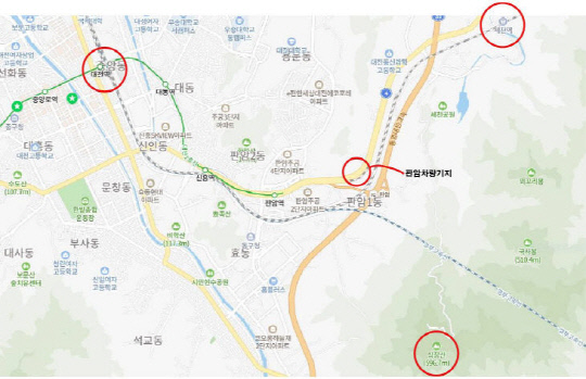 대전-옥천 광역철도망. 사진=대전시 제공