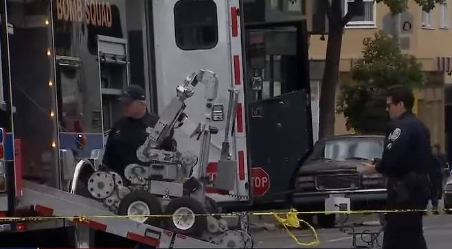 미 샌프란시스코 경찰이 보유하고 있는 로봇. 폭스TV 갈무리