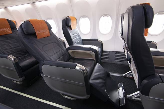 제주항공의 ‘비즈라이트’ 좌석. [제주항공 제공]