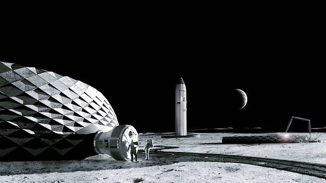 2020년대 말쯤 달 표면에 3D 프린트로 건축물이 세워진다. NASA는 기술 완성도를 높이기 위해 3D 프린트 건축 스타트업과 손잡고 테스트에 나섰다. 달에 인간이 살아가는 꿈 같은 일이 10년 내로 이뤄질 전망이다. 사진 아이콘