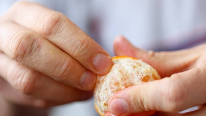 귤의 하얀 실과 껍질에는 비타민C와 함께 혈관건강에 좋은 각종 영양소가 들어 있다. [123RF]