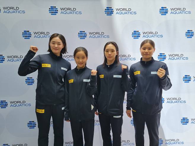 여자 혼계영 200m 대표팀은 17일호주 멜버른에서 열린 제16회 국제수영연맹(FINA) 세계수영선수권대회(25m) 예선에서한국 기록을 새로 썼다./사진=뉴시스