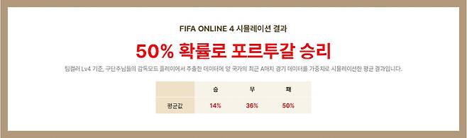 'FIFA 온라인 4'를 활용한 데이터에선 한국의 승리 확률이 14%에 그쳤지만, 이를 기어이 달성하며 더욱 큰 재미를 줬다.