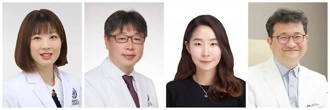 김혜인 용인세브란스병원 산부인과 교수, 서석교 세브란스병원 산부인과 교수, 백진경 전공의, 김의혁 일산병원 산부인과 교수(왼쪽부터).