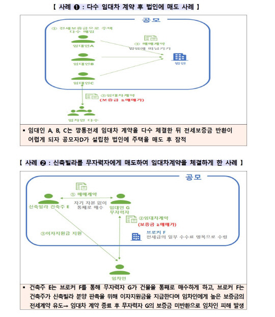 국토부 분석 전세사기 의심사례. 자료=국토교통부 제공