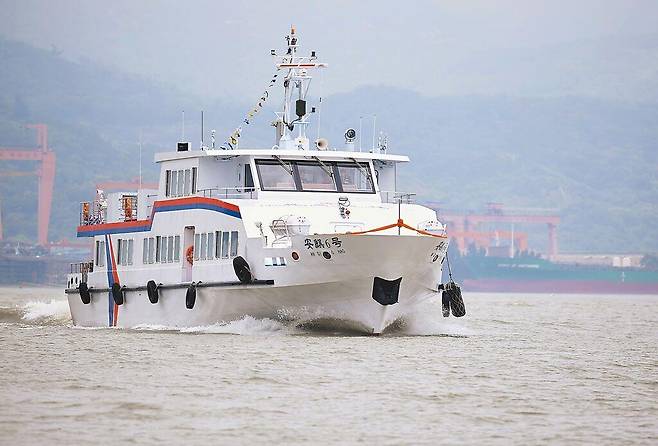 중국 푸저우에서 대만 마쭈다오로 가는 페리 [대만 중시신문사 캡처. 재판매 및 DB 금지]