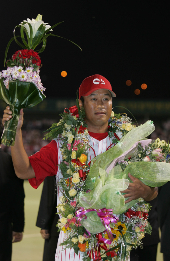 한화 장종훈이 2005년 9월 15일 은퇴식을 치렀다. 대전=김진경 기자