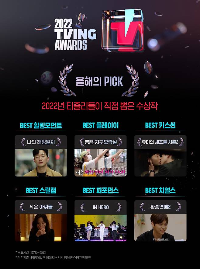 티빙(TVING), '올해의 PICK' 콘텐츠 6편 발표 [공식]