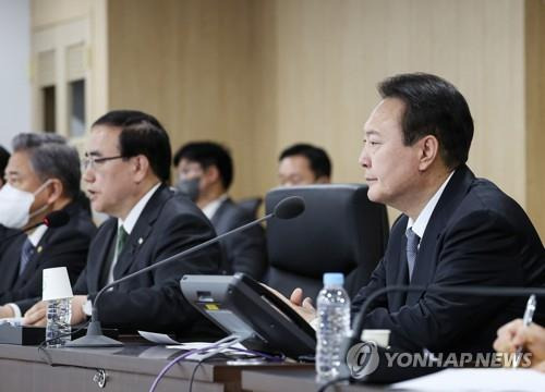 긴급 국가안전보장회의 상임위원회 참석한 윤석열 대통령 [연합뉴스 자료사진]