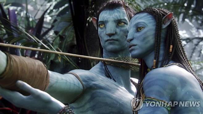 FILE - This image released by 20th Century Fox shows Jake Sully, performed by Sam Worthington, left, and Neytiri, performed by Zoe Saldana in a scene from the 2009 movie "Avatar." (AP Photo/20th Century Fox, File) AP PROVIDES ACCESS TO THIS THIRD PARTY PHOTO SOLELY TO ILLUSTRATE NEWS REPORTING OR COMMENTARY ON FACTS DEPICTED IN IMAGE; MUST BE USED WITHIN 14 DAYS FROM TRANSMISSION; NO ARCHIVING; NO LICENSING; MANDATORY CREDIT