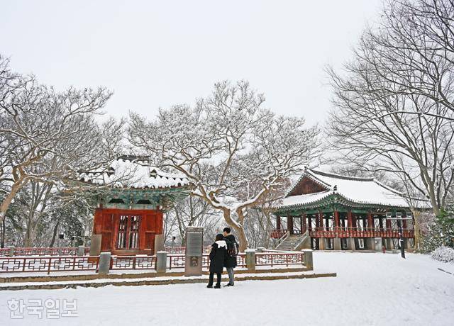 전주 한옥마을 뒤편 오목대. 이성계가 황산전투 승전 연회를 열었던 곳이다.