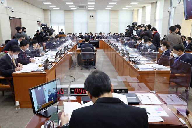 29일 국회에서 이태원참사진상규명과재발방지를위한국정조사특별위원회 서울시, 대검, 용산구청 등 기관보고가 열리고 있다.(사진=연합뉴스)