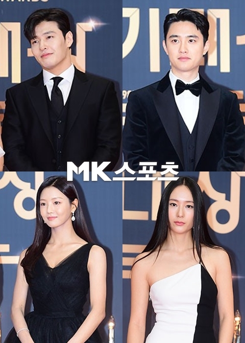 배우 강하늘, 도경수, 이세희, 정수정이 KBS연기대상 인기상을 수상했다. 사진=김영구 기자