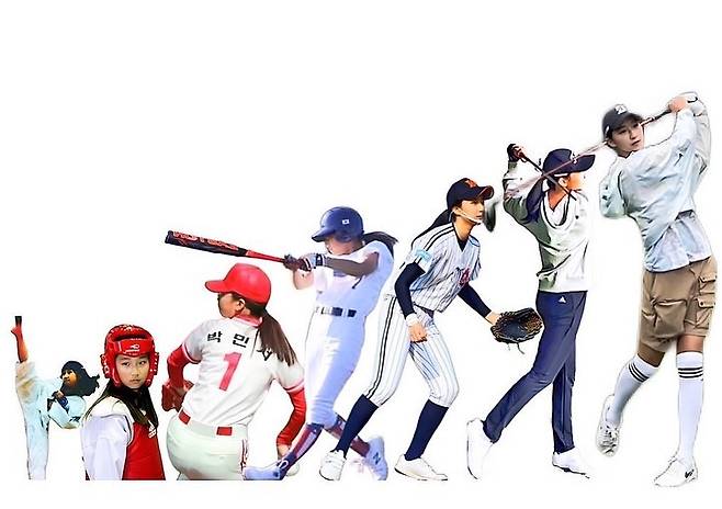 본인이 살아 온 길을 한 장의 사진에 표현한 박민서. 사진=박민서 SNS