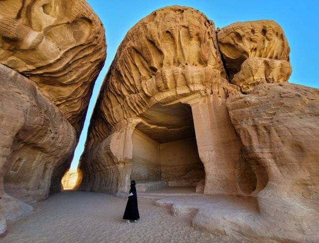 자발 이틀립 협곡의 ‘알 디완’. 고대 왕국의 고위층들의 회의실과 연회실로 쓰였다.