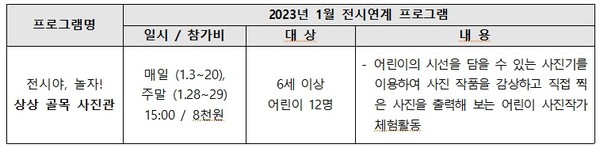 서울상상나라 1월 체험 프로그램