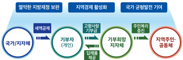 고향사랑기부제 주요 내용. 자료제공=행정안전부