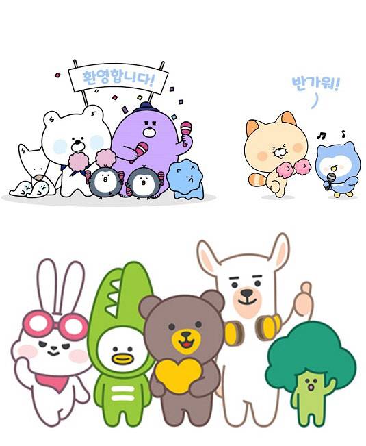 신한금융과 KB금융도 자체 캐릭터를 계열사 활동과 서비스에 적극 활용하고 있다. 신한금융의 신한 프렌즈와 KB금융의 스타프렌즈. 각사 제공