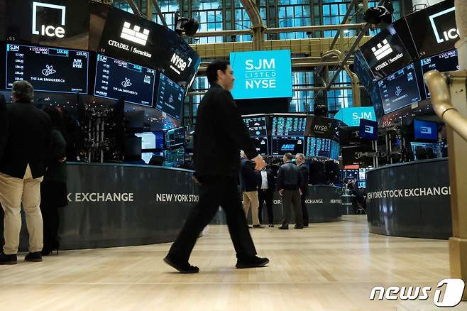 미국 뉴욕에 위치한 뉴욕증권거래소(NYSE)  내부. ⓒ AFP=뉴스1 ⓒ News1 김성식 기자