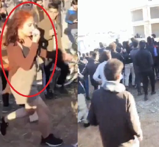 복장이 불량하다는 이유로 17세 여성을 집단으로 공격한 이라크 남성들. /사진=트위터