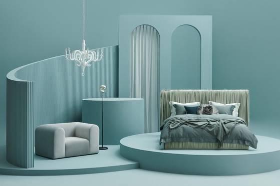 시몬스의 침대 프레임 ‘플리네’. [사진 각 브랜드]