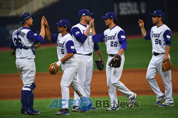 2017 WBC에서 6위로 돌풍을 일으킨 이스라엘 대표팀.ⓒAFPBBNews = News1