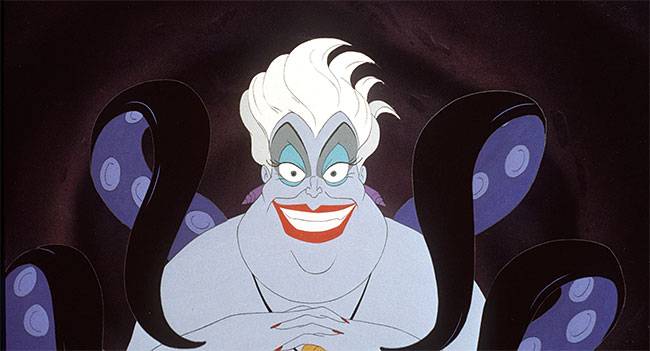 디즈니 애니메이션 ‘인어공주’에 나오는 악당 캐릭터인 우르술라. 하반신은 문어다. 심리 실험에서 나이에 상관없이 우르술라의 마음 깊은 곳에 선한 면이 있다고 답한 사람들이 많았다. 사진 디즈니