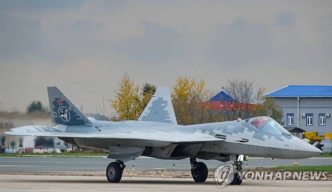 러시아 차세대 스텔스기 SU-57 [타스 연합뉴스 자료사진. 재판매 및 DB 금지]