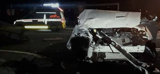 2019년 ‘제주도 오픈카 사망사건’ 현장 사진. SBS ‘그것이 알고 싶다’ 캡처