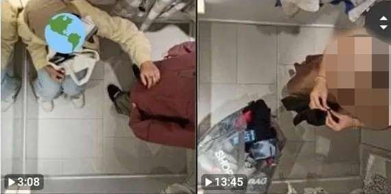 말레이시아 쿠알라룸푸르의 한 H&M 매장에서 찍힌 것으로 추정되는 탈의실 불법촬영물. 월드오브버즈 캡처