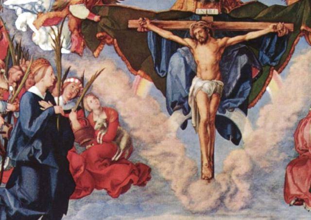 뒤러의 '삼위일체' 중 부분, 1511년, 빈 미술사 박물관 소장