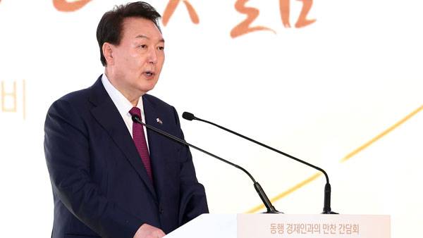 격려사하는 윤석열 대통령 [사진 제공: 연합뉴스]