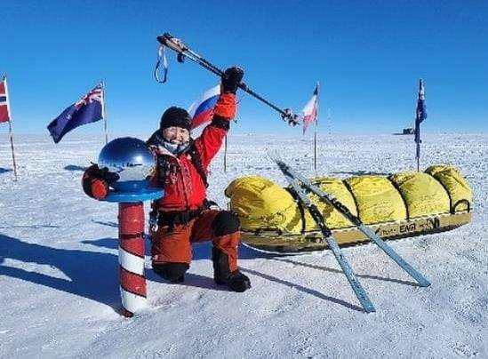 무보급 단독 남극점 도달에 성공한 산악인 김영미 대장. /사진=연합뉴스