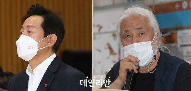 오세훈 서울시장과 박경석 전국장애인차별철폐연대 상임공동대표ⓒ데일리안 DB