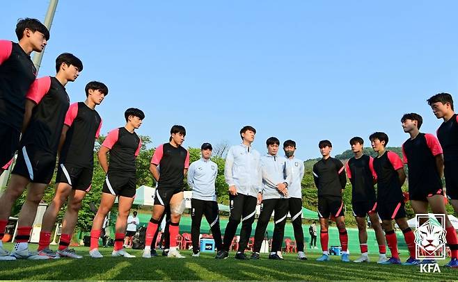 2023 AFC U-20 아시안컵 예선을 준비하던 김은중호. [대한축구협회 제공. 재판매 및 DB 금지]