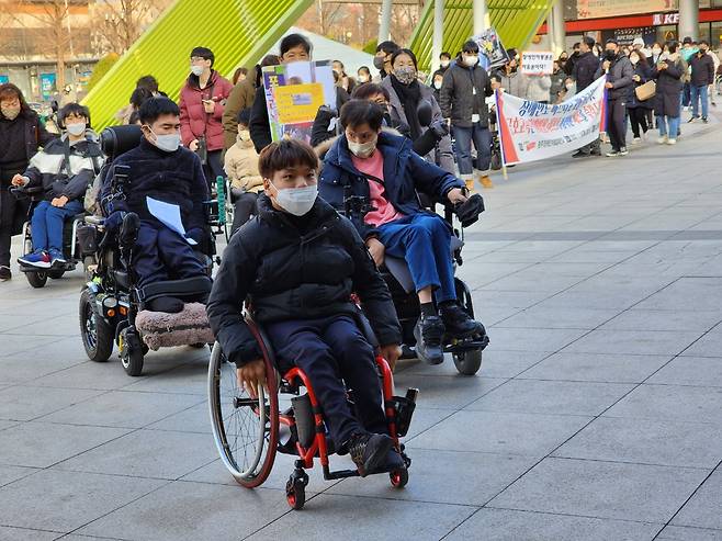 사진 출처: 광주장애인차별철폐연대