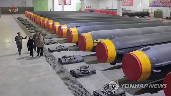 김주애와 '화성-12형' 둘러보는 김정은 북한 국무위원장 (서울=연합뉴스) 북한은 1일 노동당 중앙위원회 제8기 제6차 전원회의 결과를 보도하며 김정은 국무위원장이 둘째 딸 김주애와 함께 중거리 탄도미사일(IRBM)인 '화성-12형'을 둘러보는 모습을 공개했다. [조선중앙TV 화면] 2023.1.1 
    [국내에서만 사용가능. 재배포 금지. For Use Only in the Republic of Korea. No Redistribution]
 nkphoto@yna.co.kr