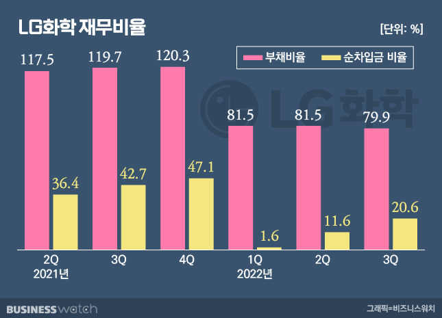 LG화학 재무비율 /그래픽=비즈니스워치