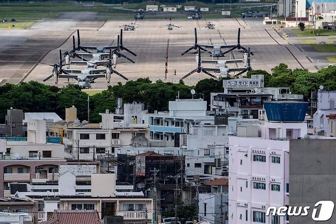 일본 오키나와 기노완에 위치한 미국 해병대 후텐마 기지. 2022.8.23 ⓒ AFP=뉴스1 ⓒ News1 강민경 기자